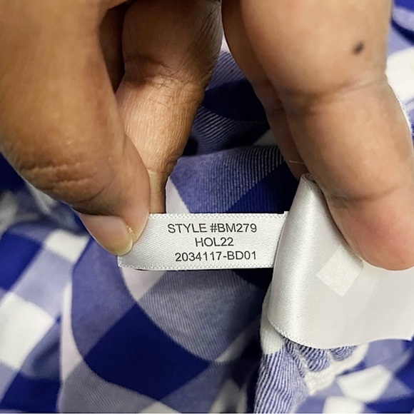 J. Crew Blue Buffalo Plaid Button Down Pajama Top - Picture 11 of 12